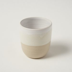 Petite tasse - Blanc et beige