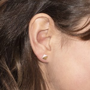 Boucles d'oreille carré, triangle or