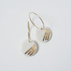 Boucles d'oreille rondes 3 lignes or