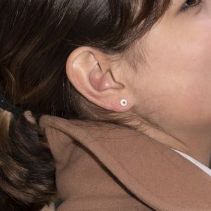 Boucles d'oreille mini puce pointe or