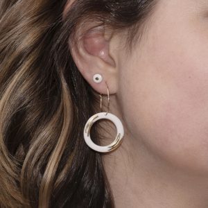 Boucle d'oreille créoles, 4 lignes d'or